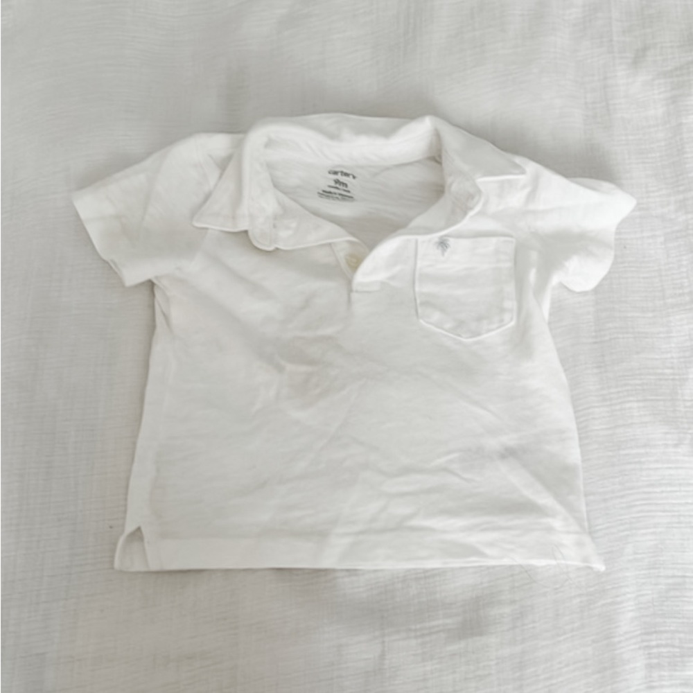 4/$20 White Polo Shirt | Carter’s | 6-9 Months